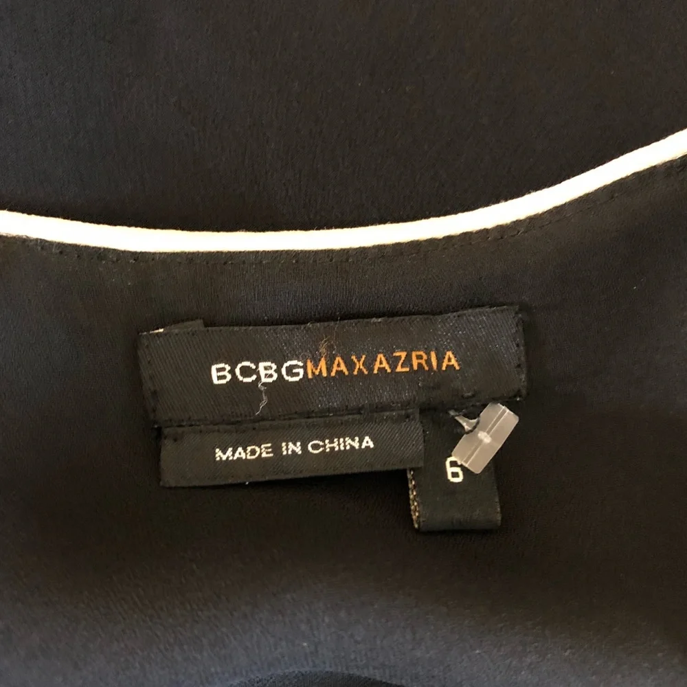 BCBG MAXAZRIA Silk Sheer Flutter Sleeve V Neck Midi Dress Size‎ 6 - Picture 8 of 9